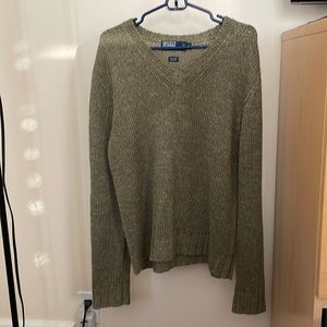 A green Polo by Ralph Lauren knit sweater